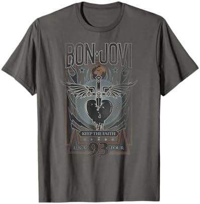 Amazon.com: Official Bon Jovi Livin' On A Prayer T-Shirt